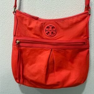 Tory Burch Nylon Crossbody Purse Bright Red